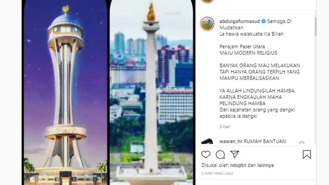 Gambar Penajam Tower setinggi 150 meter yang digadang-gadang akan mengalahkan Tugu Monas.