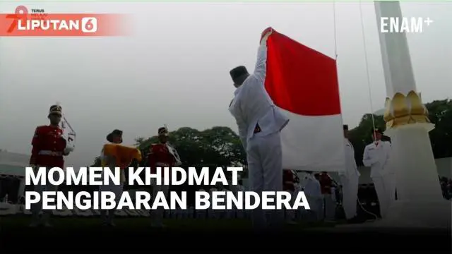 Upacara Peringatan Hari Ulang Tahun atau HUT ke-78 Kemerdekaan RI di Halaman Istana Merdeka Jakarta dimulai. Proses pengibaran bendera merah putih berlangsung khidmat.