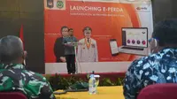 Launching e-Perda bagi kabupaten/kota se-Provinsi Maluku Utara.