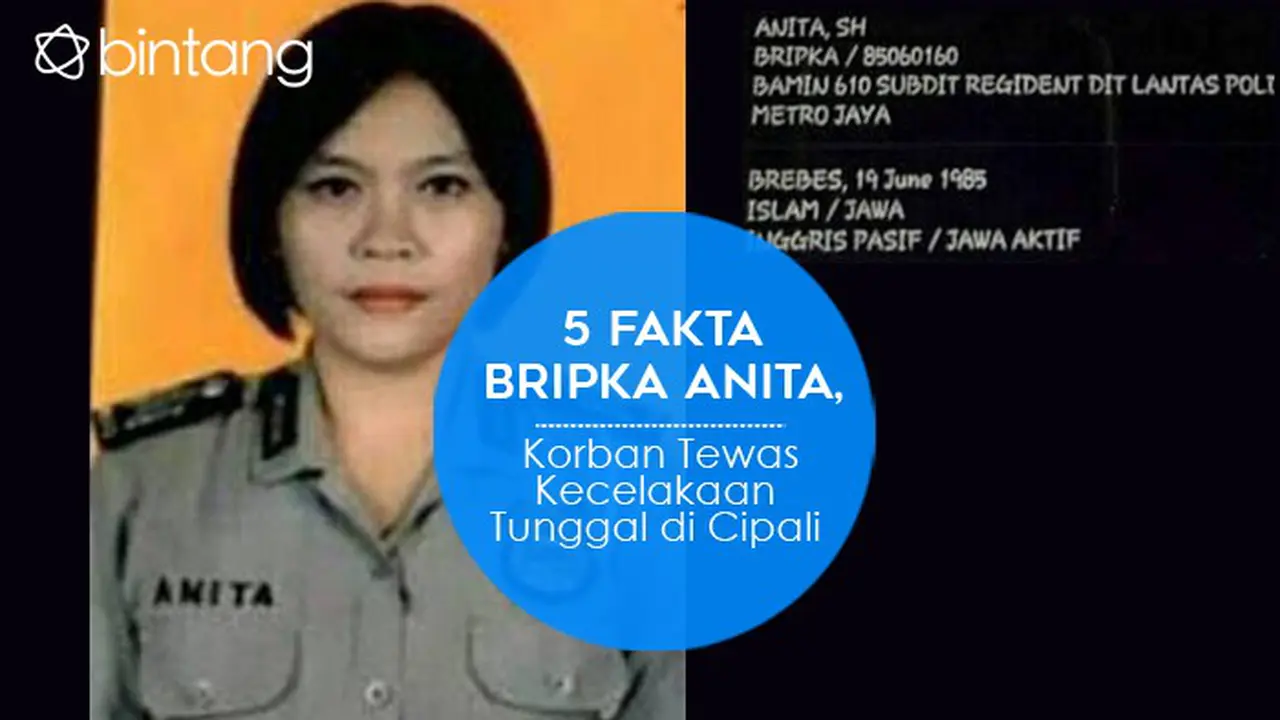 [Bintang] 5 Fakta Bripka Anita, Korban Tewas Kecelakaan Tunggal di Cipali