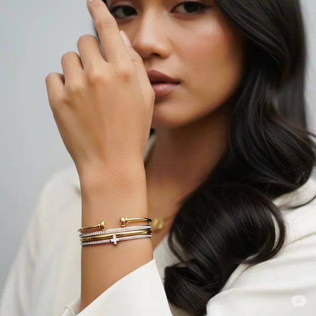 4. Set Gelang Susun Tipis