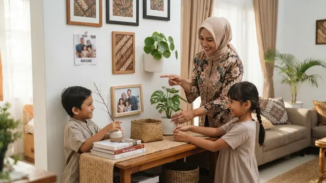 Cara membuat rumah terlihat mahal dengan budget kecil dan cocok untuk isi waktu luang saat weekend bersama anak model pilih satu sudut rumah untuk diubah