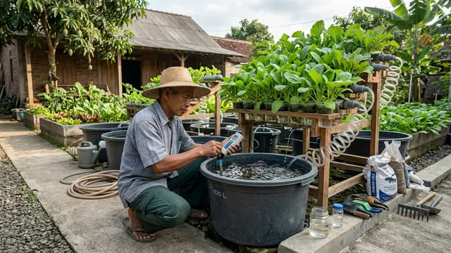Cara Menanam Sawi Sekaligus Beternak Ikan Lele dalam Satu Kolam
