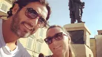 Cristiana Gambis dan Alessandro Lucarelli. (Twitter Alessandro Lucarelli