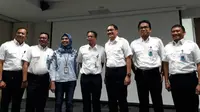 Direksi baru PT Garuda Maintenance Facility AeroAsia (GMF AeroAsia), Jumat (5/5/2017). (Ilyas/Liputan6.com)