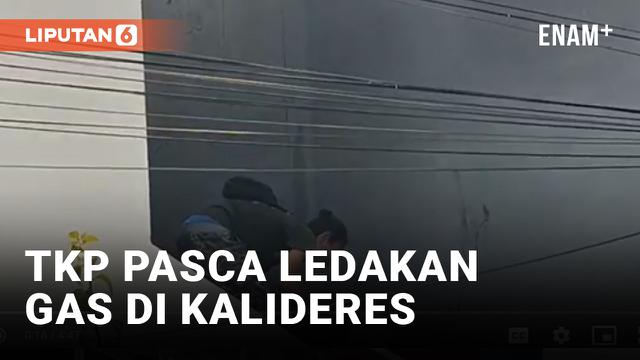 PASCA LEDAKAN TABUNG GAS DI KALIDERES, GARIS POLISI TERPASANG DI TKP