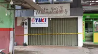 Segel Polisi Melintang di Lokasi Pasar Muamalah Depok