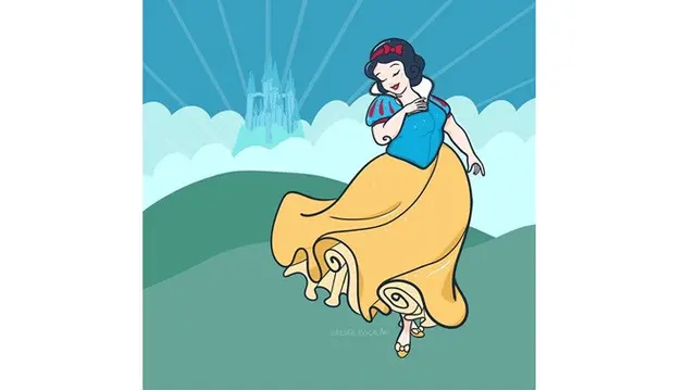 7 Ilustrasi Karakter Disney Jadi Model Plus Size Ini Tetap Memesona