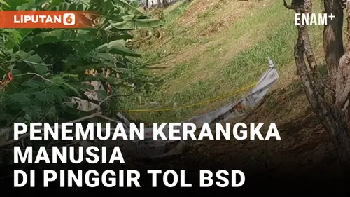 VIDEO: Geger! Penemuan Kerangka Manusia di Pinggir Tol BSD-Serpong