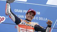 Marc Marquez menjadi juara di MotoGP Italia (REUTERS/Max Rossi)