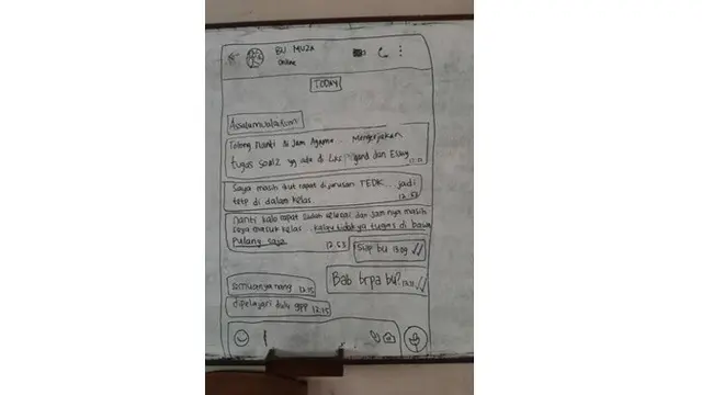 6 Gambar Nyeleneh di Papan Tulis Ini Bikin Ketawa Geli