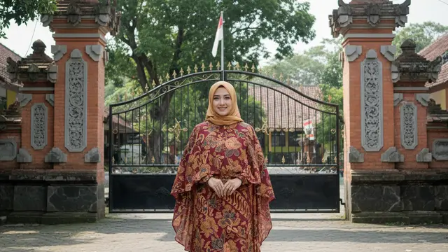 Model Gamis Batik Profesional untuk Guru