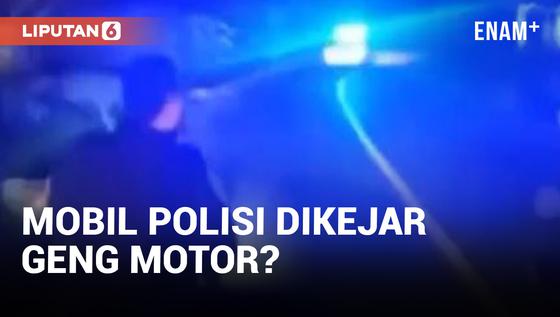 VIDEO: Fakta Video Mobil Polisi Dikejar Geng Motor di Bengkulu