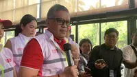 Sekretaris Jenderal PDIP Hasto Kristiyanto menyebut, pengunduran diri Airlangga Hartarto dari posisi Ketua Umum Partai Golkar akan berdampak signifikan pada peta politik dalam Pilkada serentak 2024. (Liputan6.com/Delvira Hutabarat)