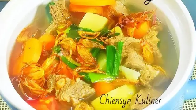 Resep sayur sop bumbu Minang. (dok. Cookpad @cook_14211809)