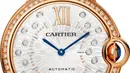 Ballon Bleu De Cartier 36mm juga memiliki tiga pilihan warna strap, yaitu biru, burgundy, dan interchangeable rose gold, dengan perbedaan dial set antara 21 (0.19 ct) dan 68 (0.98 ct) brilliant-cut diamonds. Foto: Document/Cartier.