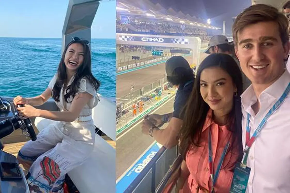 6 Momen Raline Shah Saat di Abu Dhabi, Seru Naik Yatch Hingga Nonton F1