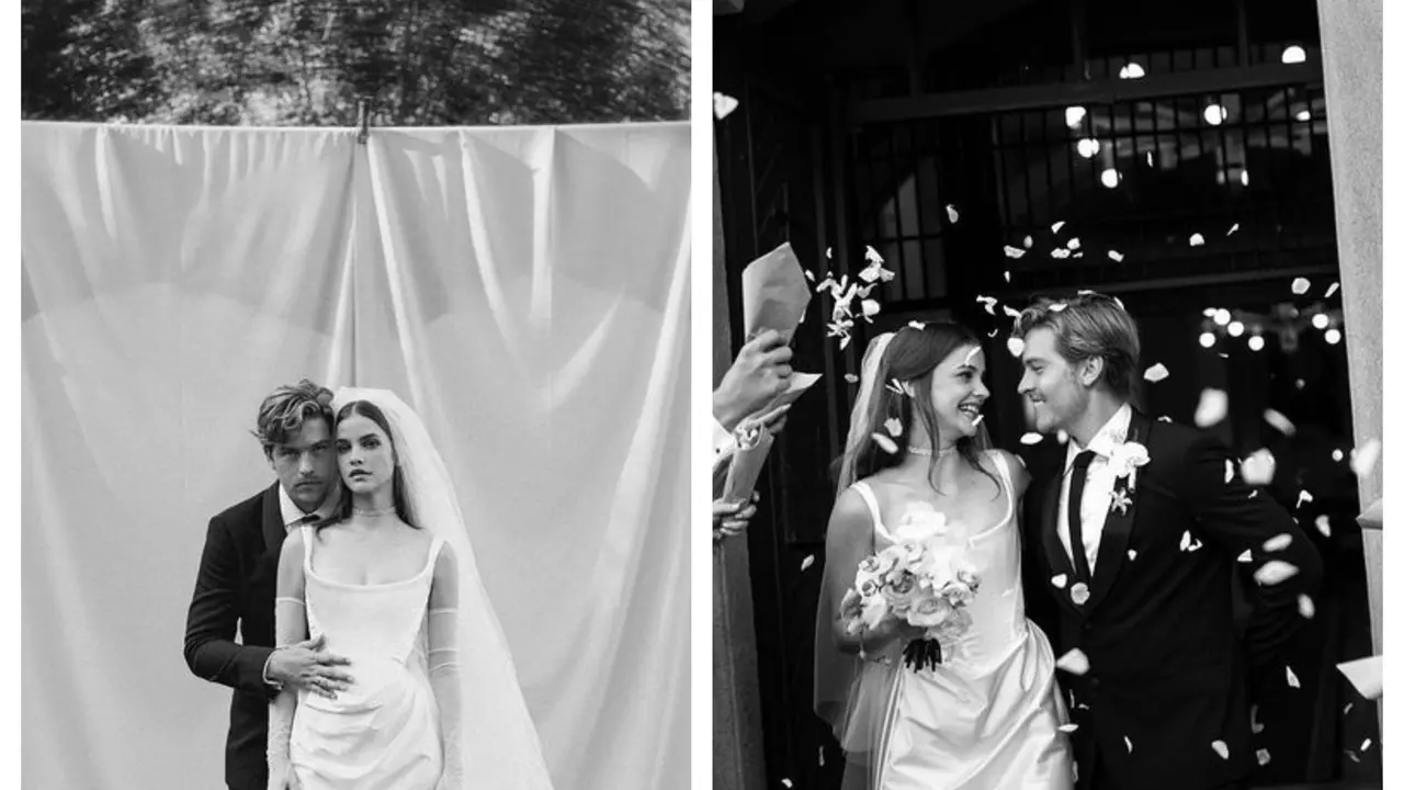 Potret Dylan Sprouse dan Barbara Palvin saat Menikah di Hungaria