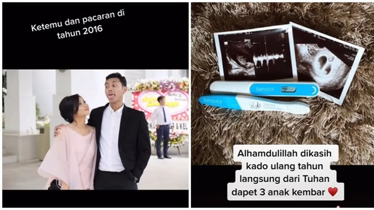 Berawal dari Sebuah Ucapan, Pasangan Ini Menikah dan Dikaruniai 3 Anak Kembar