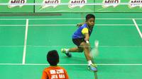 Aksi Denis Azzarya saat kalahkan unggulan di kategori U-11 SMBC Malang (istimewa)
