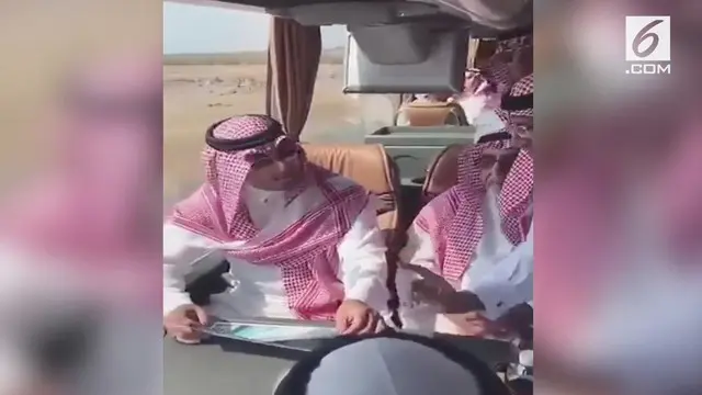 Sebuah video beredar tentang perjalanan Pangeran Mansour Bin Muqrin sebelum tewas karena kecelakaan helikopter.