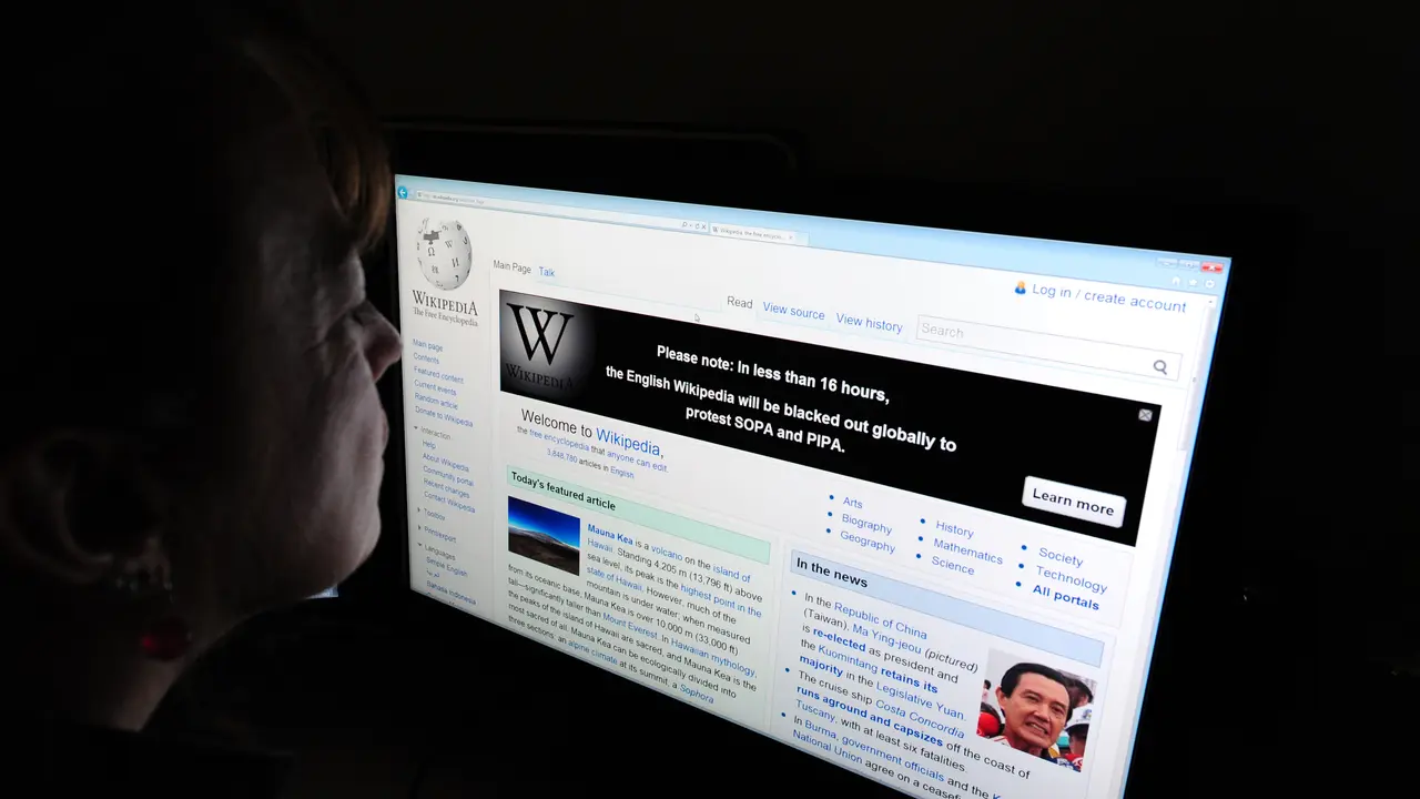 Ilustrasi situs WIkipedia (AFP/Karen Bleier)