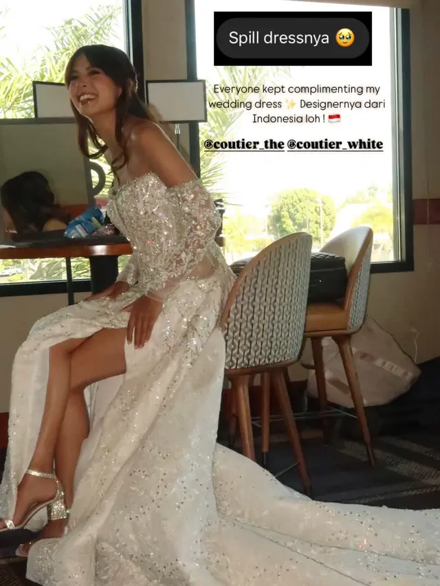 Aurelie Moeremans  saat Pesta Pernikahan Bersama Tyler Bigenho di Amerika Serikat