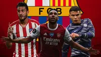 Barcelona - Koke, Pierre-Emerick Aubameyang, Thiago Silva (Bola.com/Adreanus Titus)