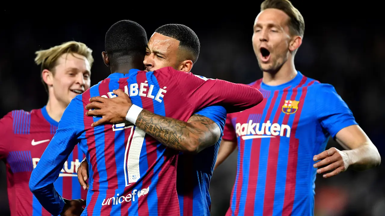 Dembele cetak gol bersama Barcelona saat lawan Bilbao