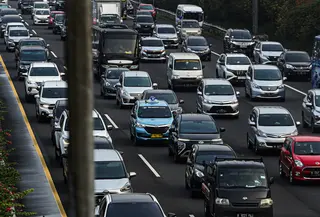 Yakni GT Cikupa (dari arah Merak), GT Ciawi (dari arah Puncak), dan GT Cikampek Utama (dari arah Trans Jawa), dan GT Kalihurip Utama (dari arah Bandung). (Liputan6.com/Faizal Fanani)