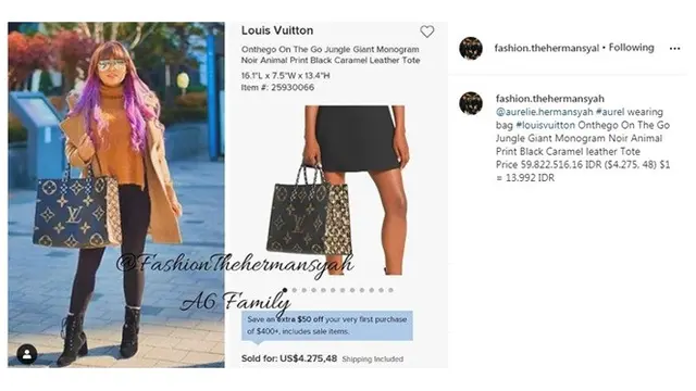 7 Koleksi Tas Mewah Aurel Hermansyah, Ditaksir Capai Ratusan Juta Rupiah