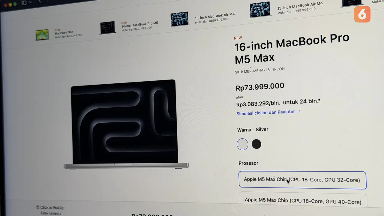 MacBook Pro M5 Pro dan M5 Max Resmi di Indonesia
