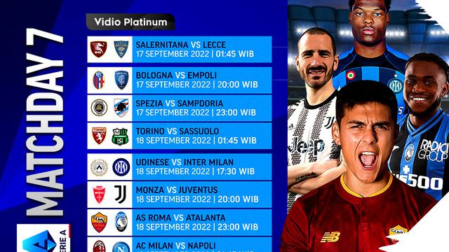 Jadwal dan Live Streaming Liga Italia Matchday 7 di Vidio, 17-19 September 2022