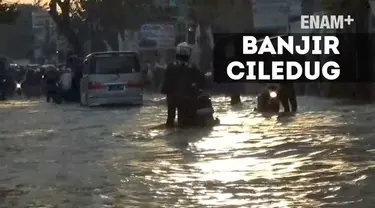 Banjir masih menggenang puluhan rumah di Ciledug Indah 1 dan 2, Kota Tangerang, Banten. Sedikitnya 105 warga mengungsi.