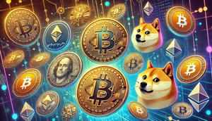 Ilustrasi&nbsp;kripto. (Foto by AI)