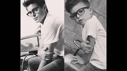 Ryker Wixom mencoba meniru gaya aktor Zac Efron. (instagram.com/ministylehacker)