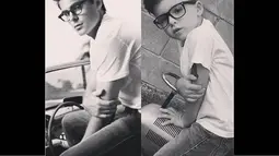 Ryker Wixom mencoba meniru gaya aktor Zac Efron. (instagram.com/ministylehacker)