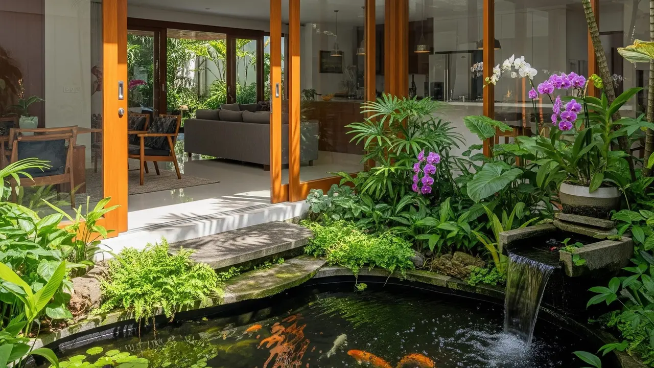 Kolam Ikan Mini atau Water Feature