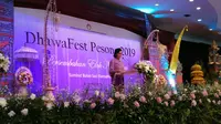 Menteri Keuangan Sri Mulyani Indrawati menghadiri Pembukaan Bazar DhawaFest 2019.