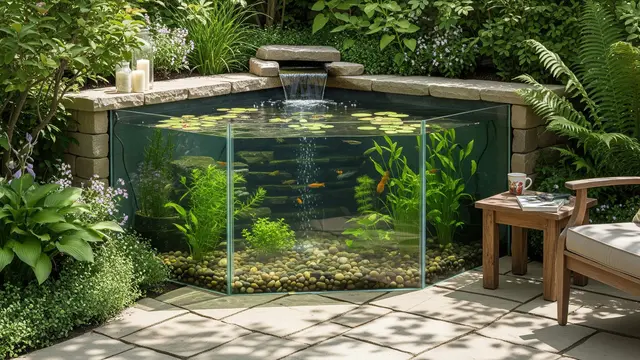 Kolam Ikan Kecil di Halaman Sekaligus Pengendali Nyamuk Alami yang Estetik (Gemini AI)
