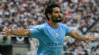 Ilkay Gundogan. Gelandang Jerman berusia 31 tahun ini akan mengakhiri kontrak keduanya yang berdurasi 3 tahun bersama Manchester City pada akhir musim 2022/2023. Ia didatangkan pada awal musim 2016/2017 dari Borussia Dortmund dengan nilai transfer 27 juta euro dengan durasi kontrak 4 tahun. Hingga kini ia telah tampil dalam 266 laga bareng The Citizens di semua ajang dengan torehan 51 gol dan 34 assist. Kabarnya Barcelona siap menampungnya musim depan. (AFP/Lindsey Parnaby)