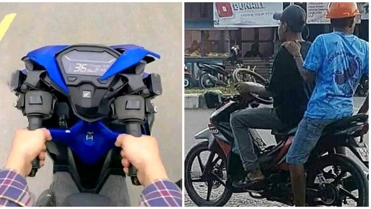 6 Potret Modifikasi Stang Motor Ini Bikin Tepuk Jidat, Menyusahkan Diri
