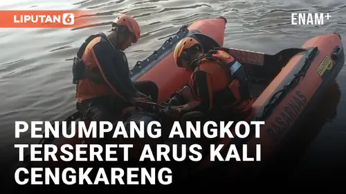 VIDEO: Air Kali Meluap, Seorang Penumpang Angkot Hilang Terseret Arus Kali