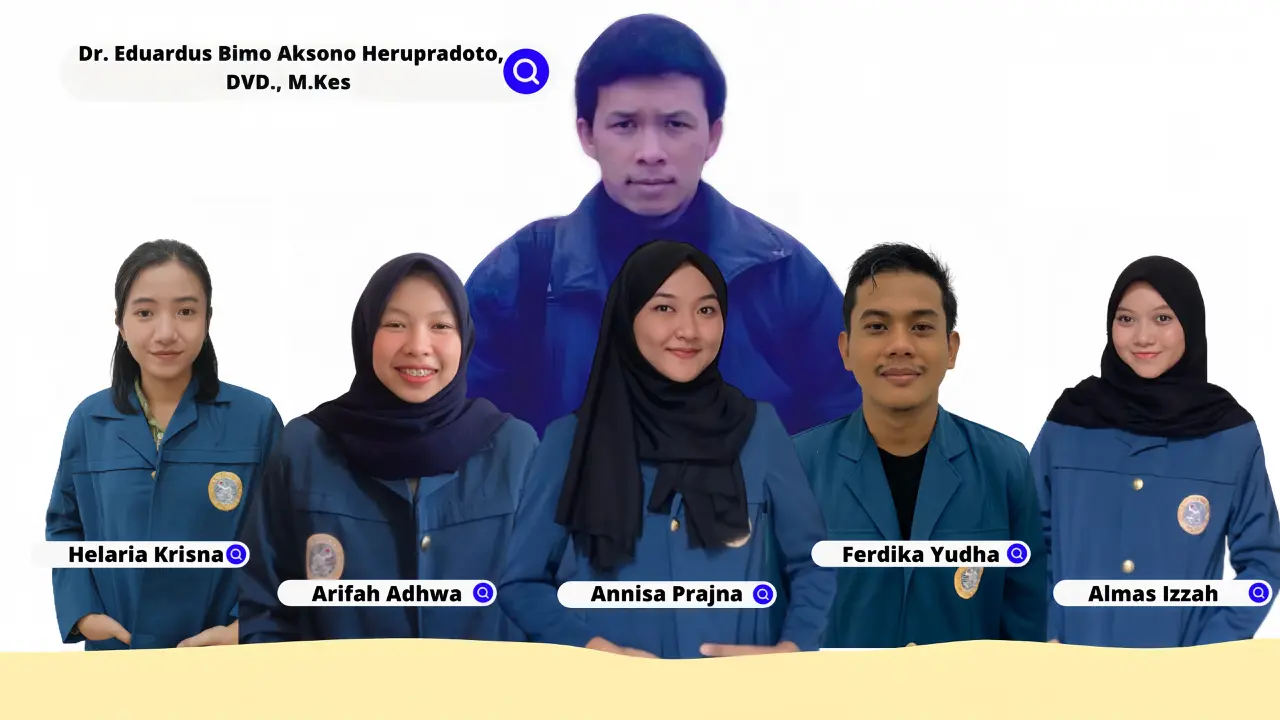 Lima mahasiswa Unair yang  menemukan inovasi obat Penyakit Mulut dan Kuku (PMK) yang terbuat dari tanaman kangkung air. (Istimewa)