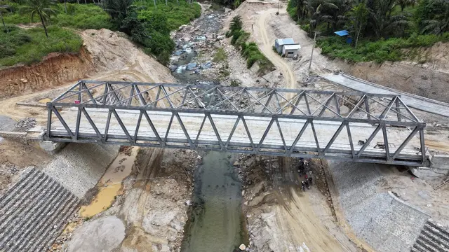 Proyek Bendungan Bulango Ulu Paket I garapan PT Hutama Karya (Persero) yang berlokasi di Kabupaten Bone Bolango. (Dok HK)