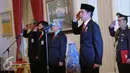 Presiden Jokowi memimpin pelantikan Kepala Badan Inteljen Negara (BIN) di Istana Negara, Jakarta, Jumat (9/9). Budi Gunawan resmi menjadi Kepala Badan Intelijen Negara (BIN) menggantikan Sutiyoso. (Liputan6.com/Faizal Fanani)