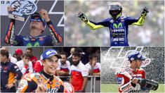 Berikut ini foto-foto dari delapan besar pemimpin klasemen MotoGP dimana Valentino Rossi berhasil naik ke posisi tiga. (AFP)