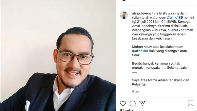 Berita Duka, Alino Octavian Pemain Suara Hati Istri Indosiar Meninggal Dunia