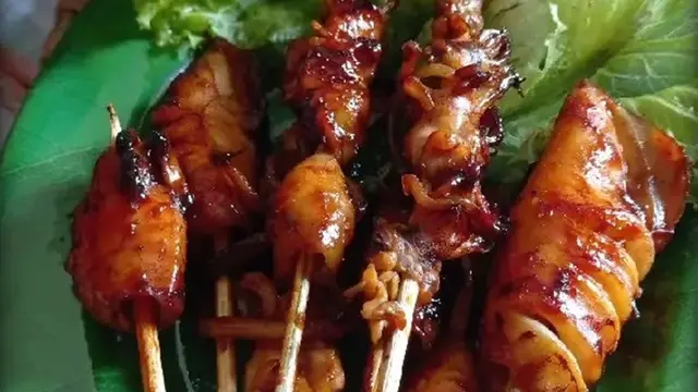 Resep sate cumi bumbu kecap. (dok. Cookpad @AnaButterfly21)
