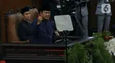 Presiden Republik Indonesia, Prabowo Subianto saat menyampaikan pidato pertamanya di depan sidang paripurna pelantikan Presiden dan Wakil Presiden terpilih periode 2024-2029 di Gedung Nusantara I Kompleks Parlemen, Jakarta, Minggu (20/10/2024). (Liputan6.com/Herman Zakharia)